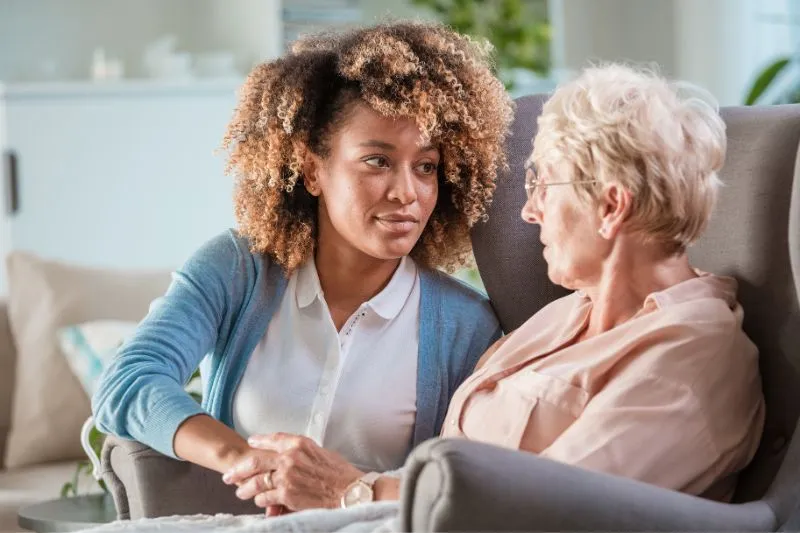 Carer with Lady - Supported Living